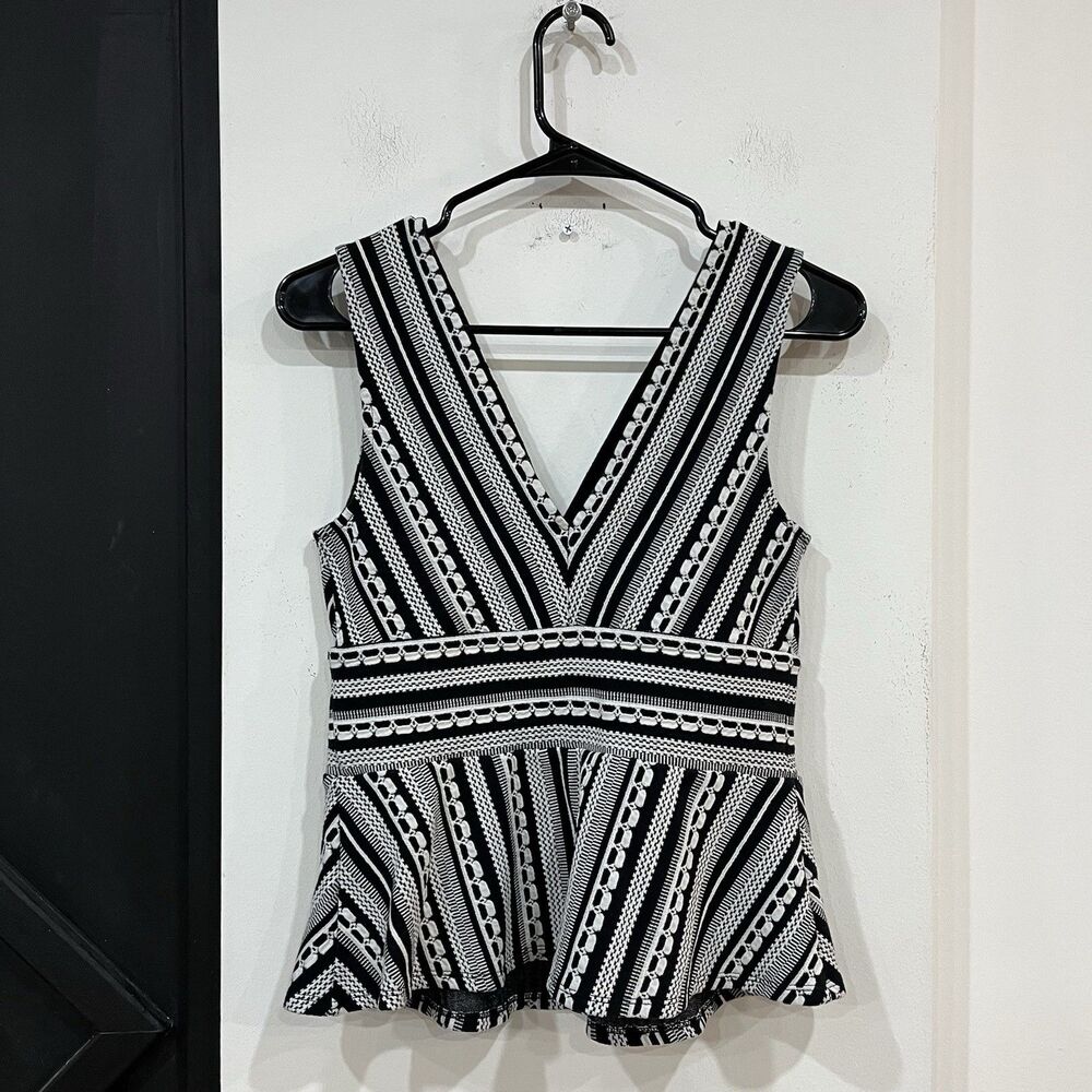 Vanessa Virginia By Anthropologie Sleeveless Peplum Top Size Small Office - Picture 4 of 5